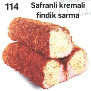 Safranlı Kremalı Fındık Sarma