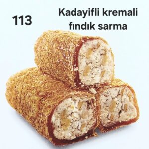 Kadayıflı Kremalı Fındık Sarma