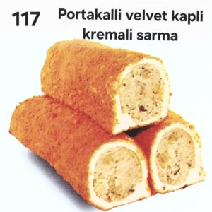 Portakallı Velvet Kaplı Kremalı Sarma